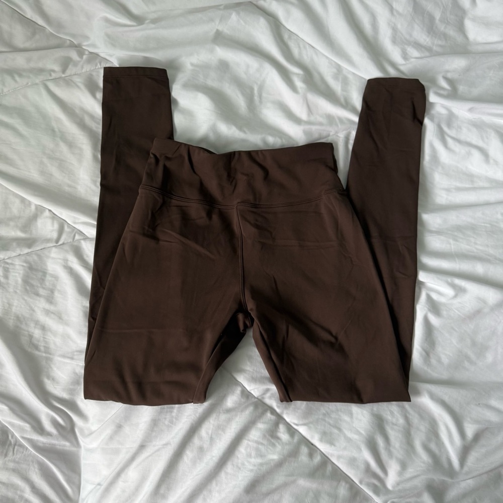 iuga brown high waisted leggings active wear small